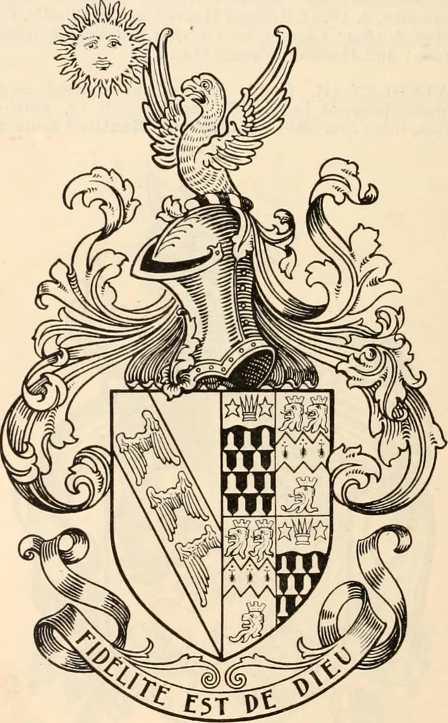 An illustration from Armorial families : a directory of gentlemen of coat-armour, 1905, leaf 1591