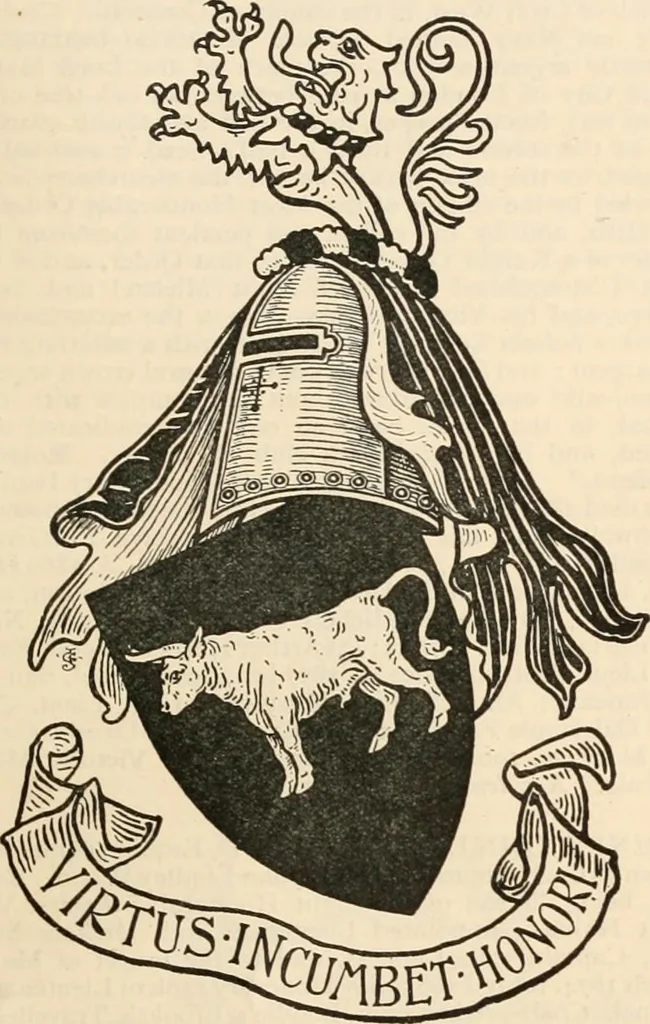 An illustration from Armorial families : a directory of gentlemen of coat-armour, 1905, leaf 1598