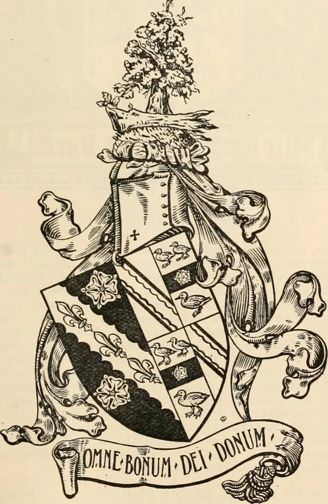 An illustration from Armorial families : a directory of gentlemen of coat-armour, 1905, leaf 1600