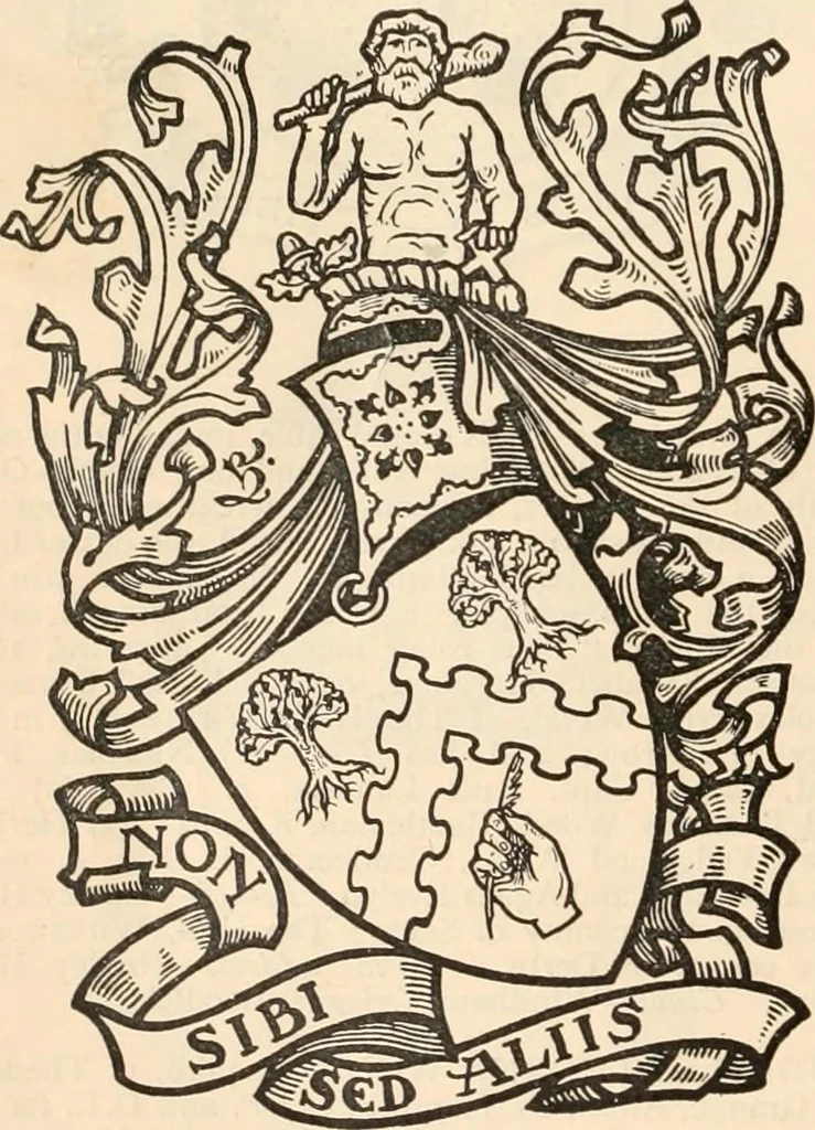 An illustration from Armorial families : a directory of gentlemen of coat-armour, 1905, leaf 1601