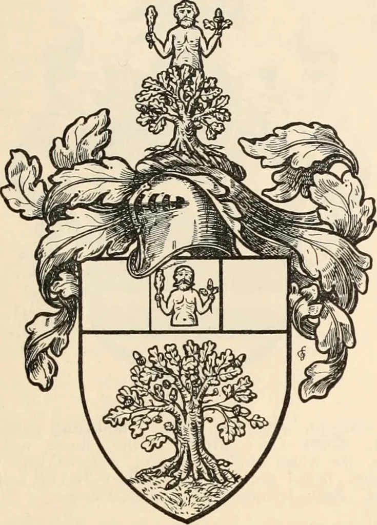 An illustration from Armorial families : a directory of gentlemen of coat-armour, 1905, leaf 1604