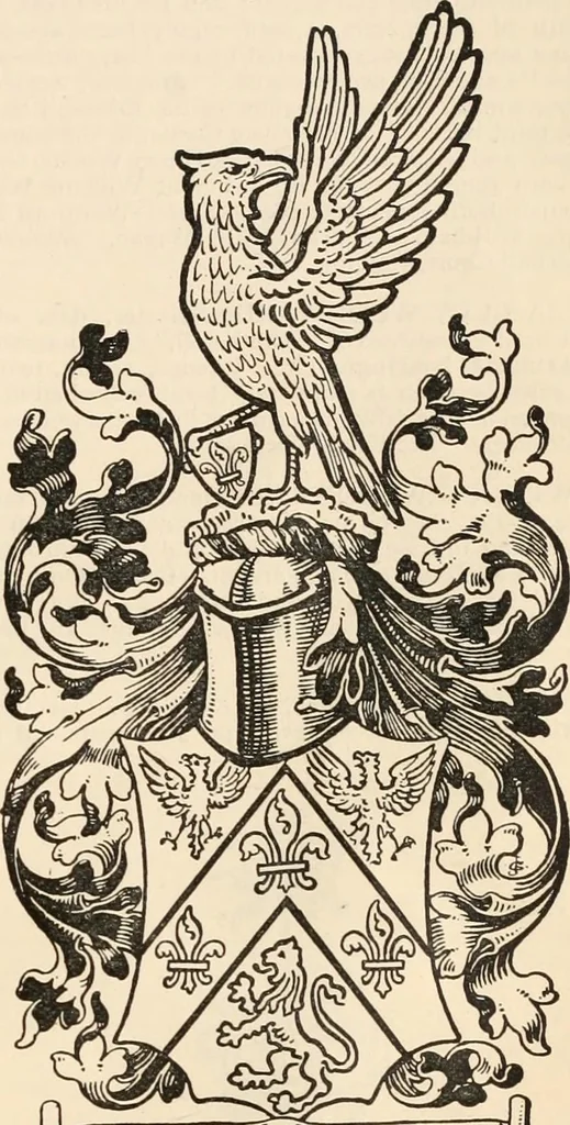 An illustration from Armorial families : a directory of gentlemen of coat-armour, 1905, leaf 1604