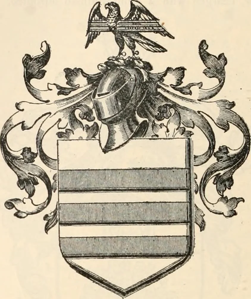 An illustration from Armorial families : a directory of gentlemen of coat-armour, 1905, leaf 1605