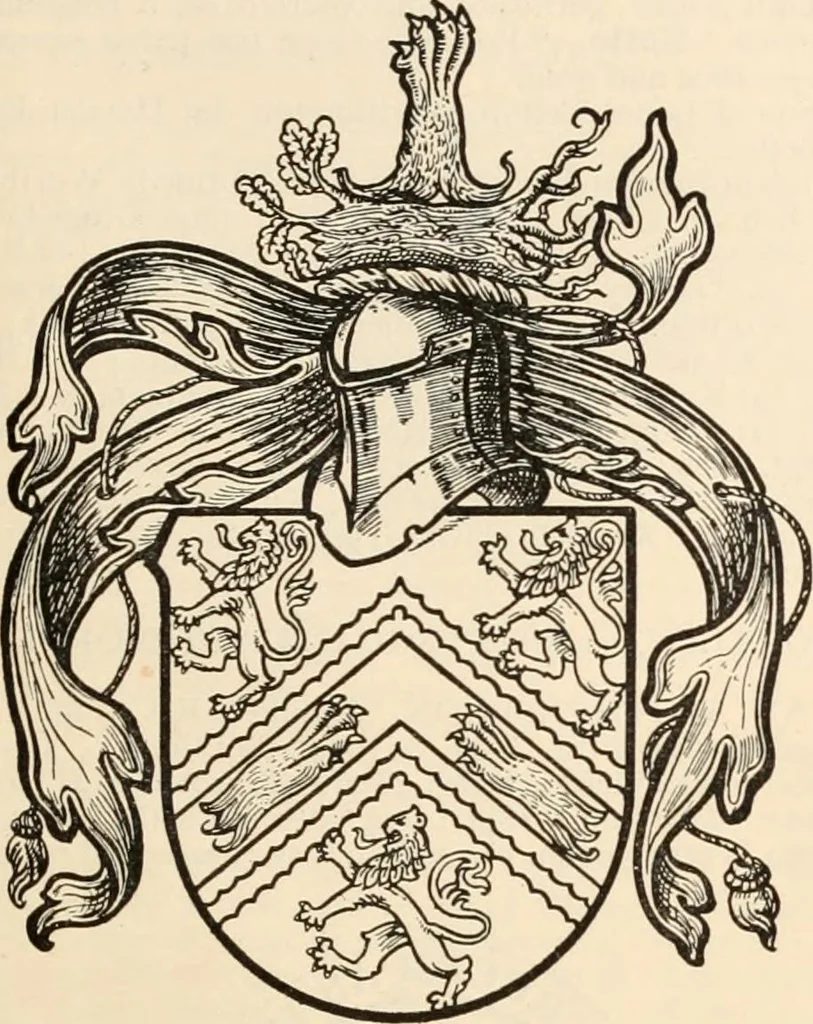 An illustration from Armorial families : a directory of gentlemen of coat-armour, 1905, leaf 1608