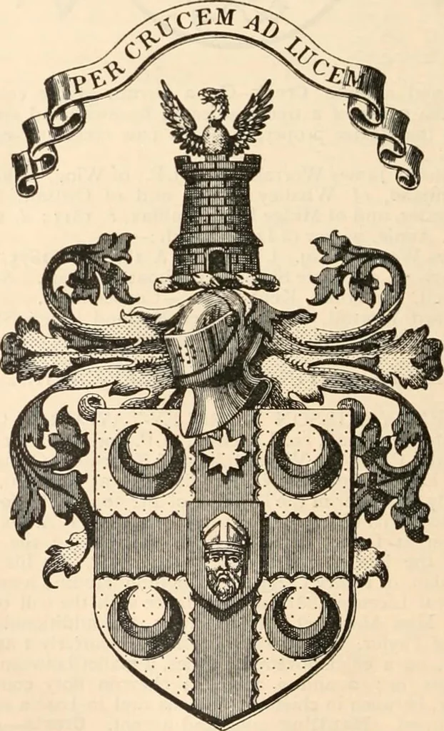 An illustration from Armorial families : a directory of gentlemen of coat-armour, 1905, leaf 1609