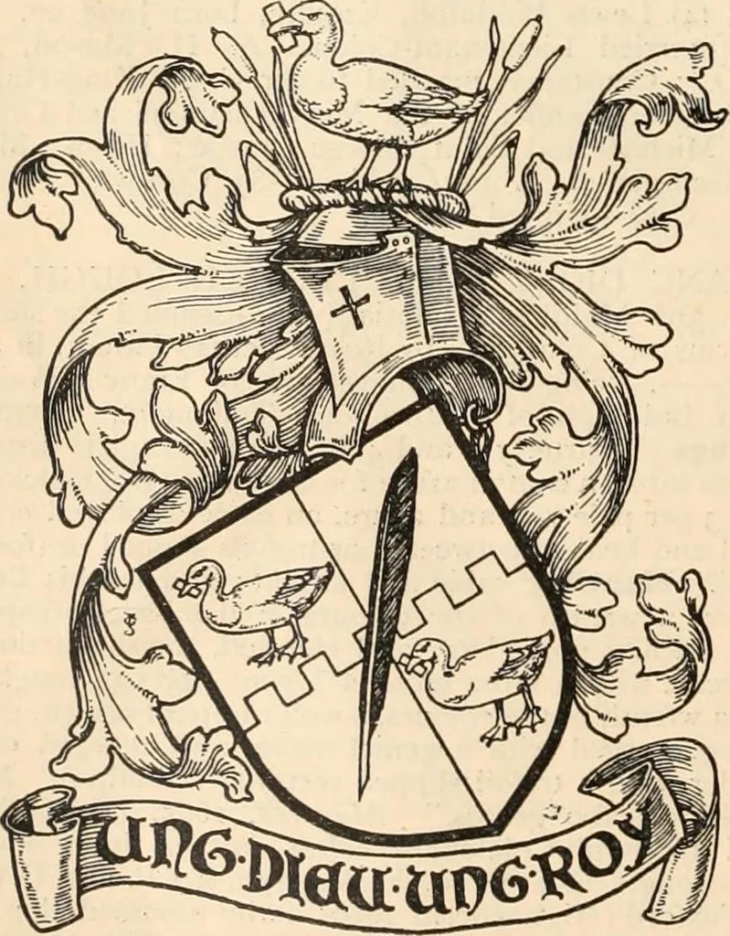 An illustration from Armorial families : a directory of gentlemen of coat-armour, 1905, leaf 161
