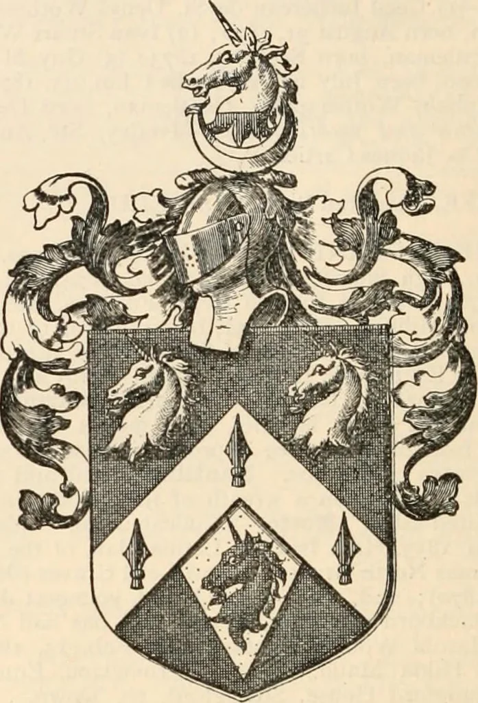 An illustration from Armorial families : a directory of gentlemen of coat-armour, 1905, leaf 1611