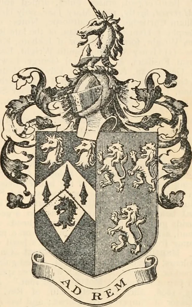 An illustration from Armorial families : a directory of gentlemen of coat-armour, 1905, leaf 1612