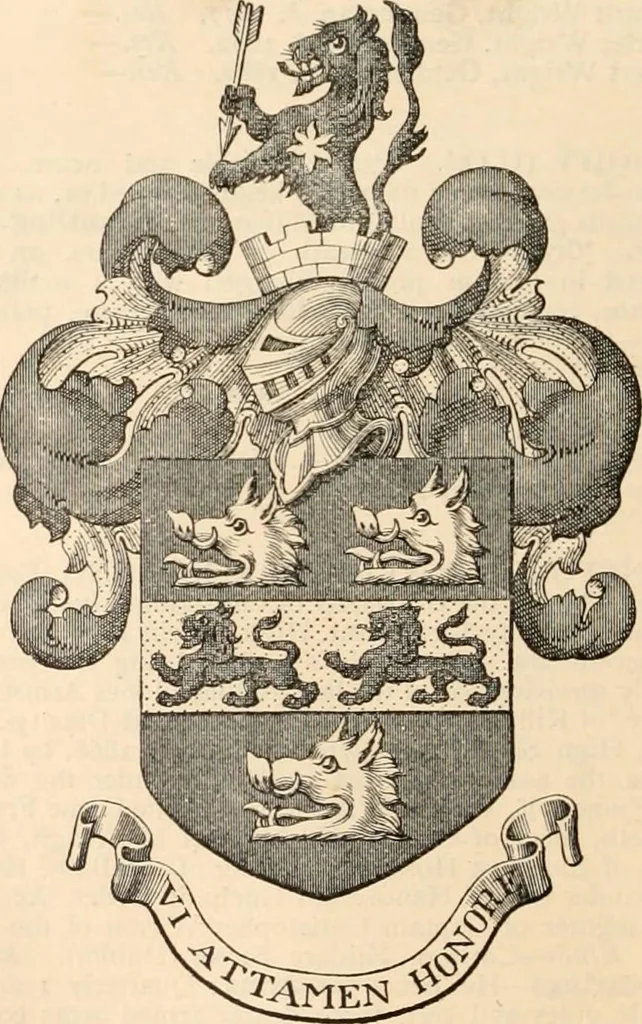 An illustration from Armorial families : a directory of gentlemen of coat-armour, 1905, leaf 1617