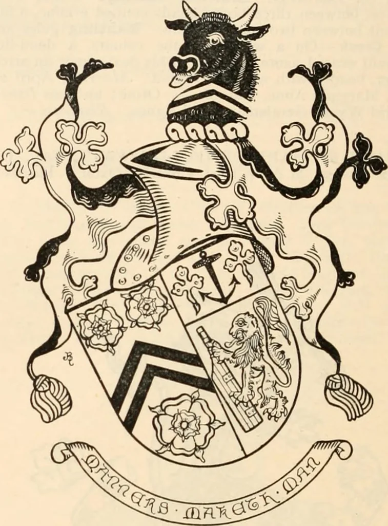 An illustration from Armorial families : a directory of gentlemen of coat-armour, 1905, leaf 1619