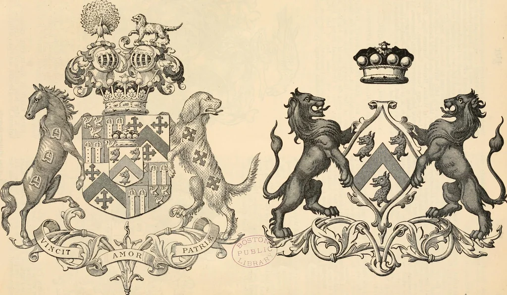 An illustration from Armorial families : a directory of gentlemen of coat-armour, 1905, leaf 1624