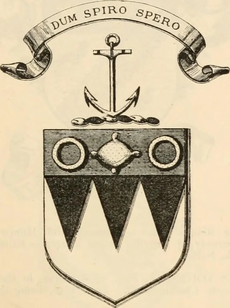 An illustration from Armorial families : a directory of gentlemen of coat-armour, 1905, leaf 1628