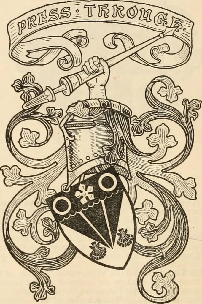 An illustration from Armorial families : a directory of gentlemen of coat-armour, 1905, leaf 1628