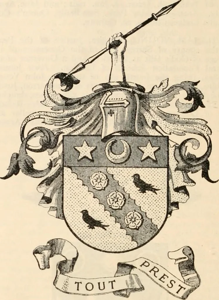 An illustration from Armorial families : a directory of gentlemen of coat-armour, 1905, leaf 1629