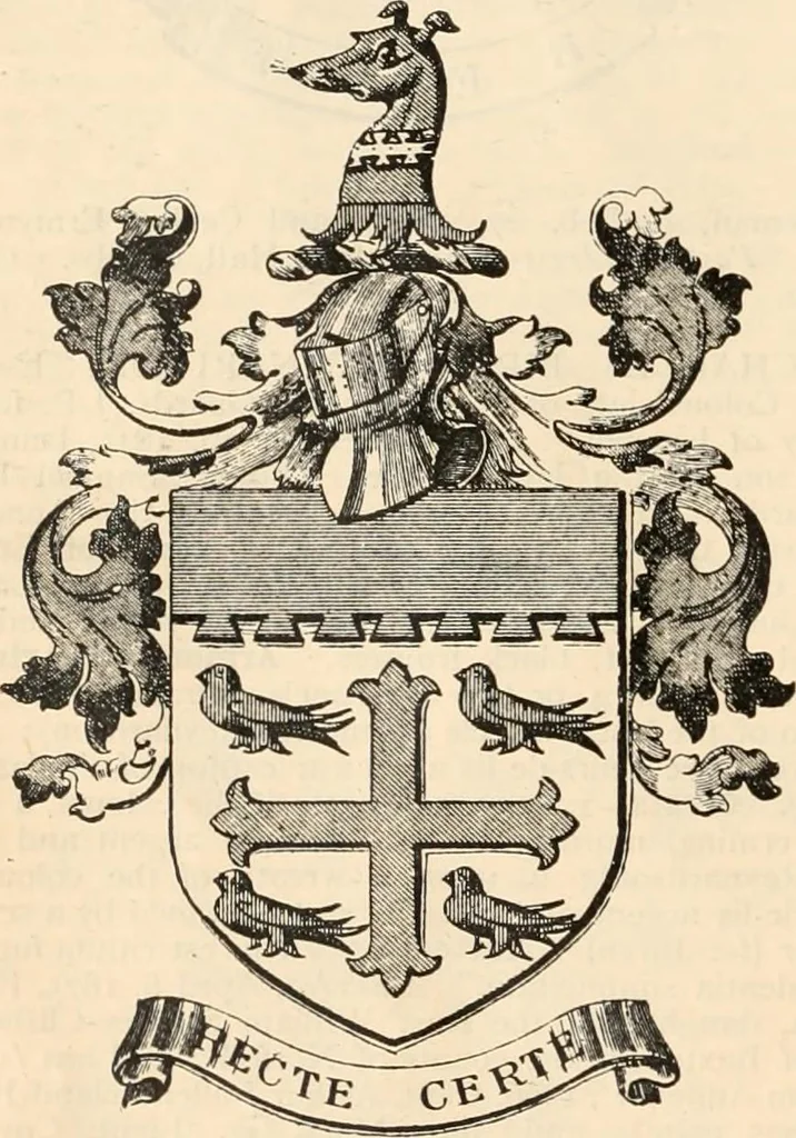An illustration from Armorial families : a directory of gentlemen of coat-armour, 1905, leaf 163