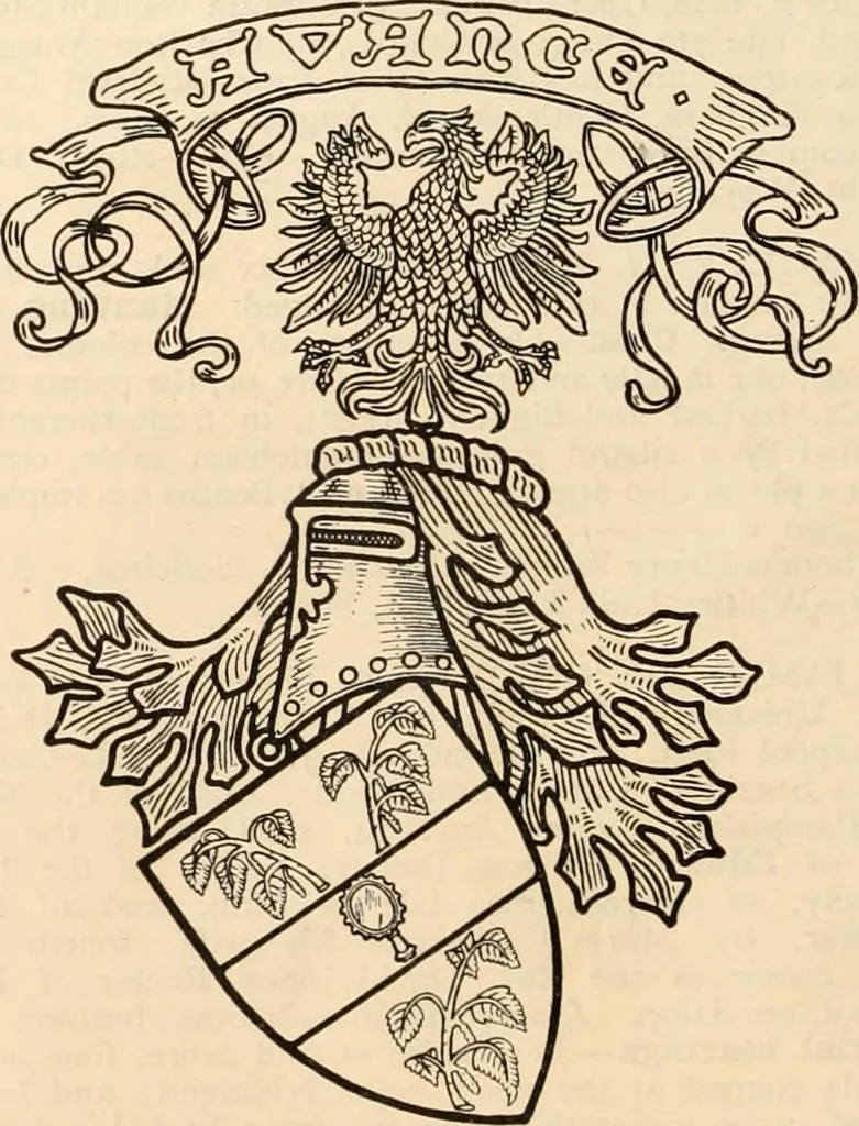 An illustration from Armorial families : a directory of gentlemen of coat-armour, 1905, leaf 163