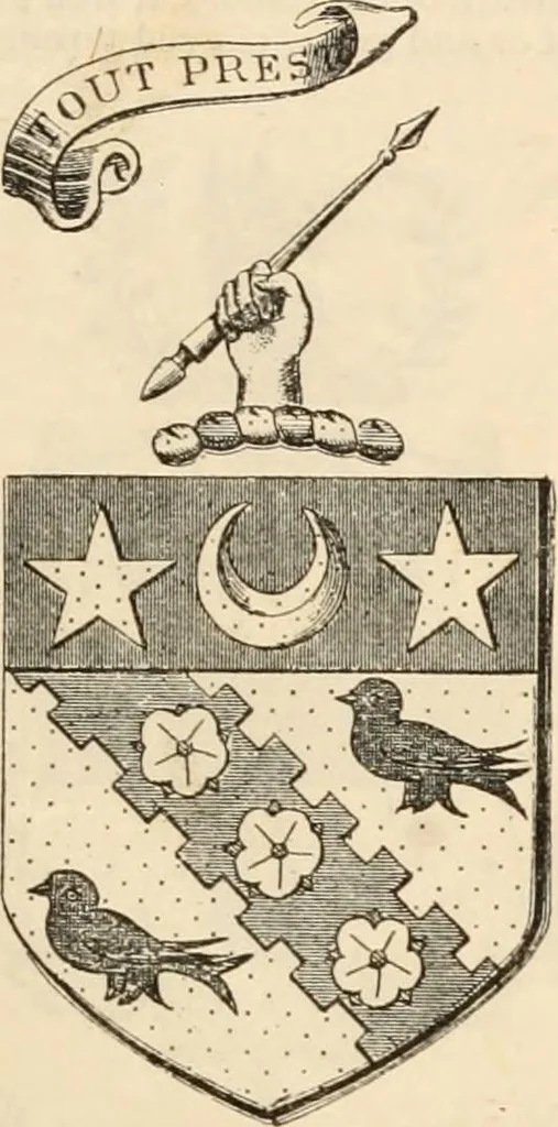 An illustration from Armorial families : a directory of gentlemen of coat-armour, 1905, leaf 1630