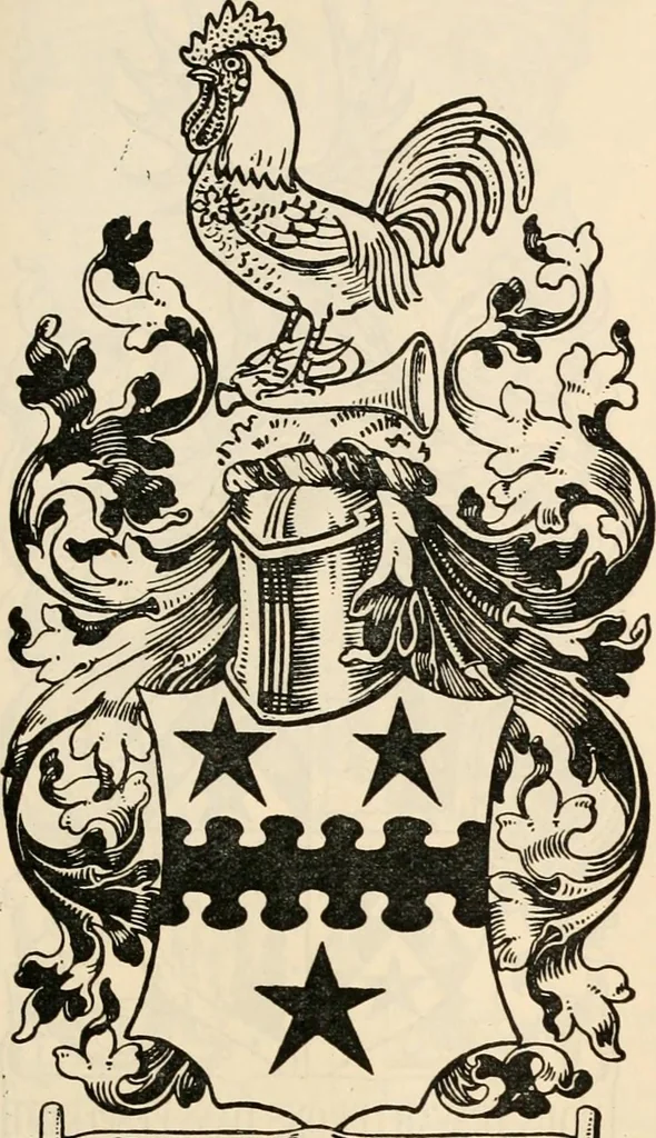 An illustration from Armorial families : a directory of gentlemen of coat-armour, 1905, leaf 166