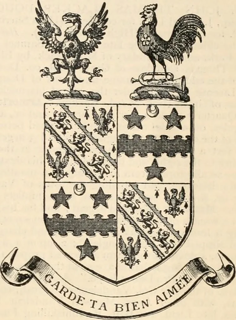 An illustration from Armorial families : a directory of gentlemen of coat-armour, 1905, leaf 166
