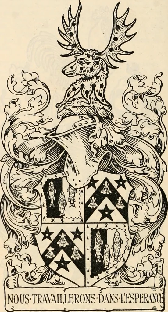 An illustration from Armorial families : a directory of gentlemen of coat-armour, 1905, leaf 167