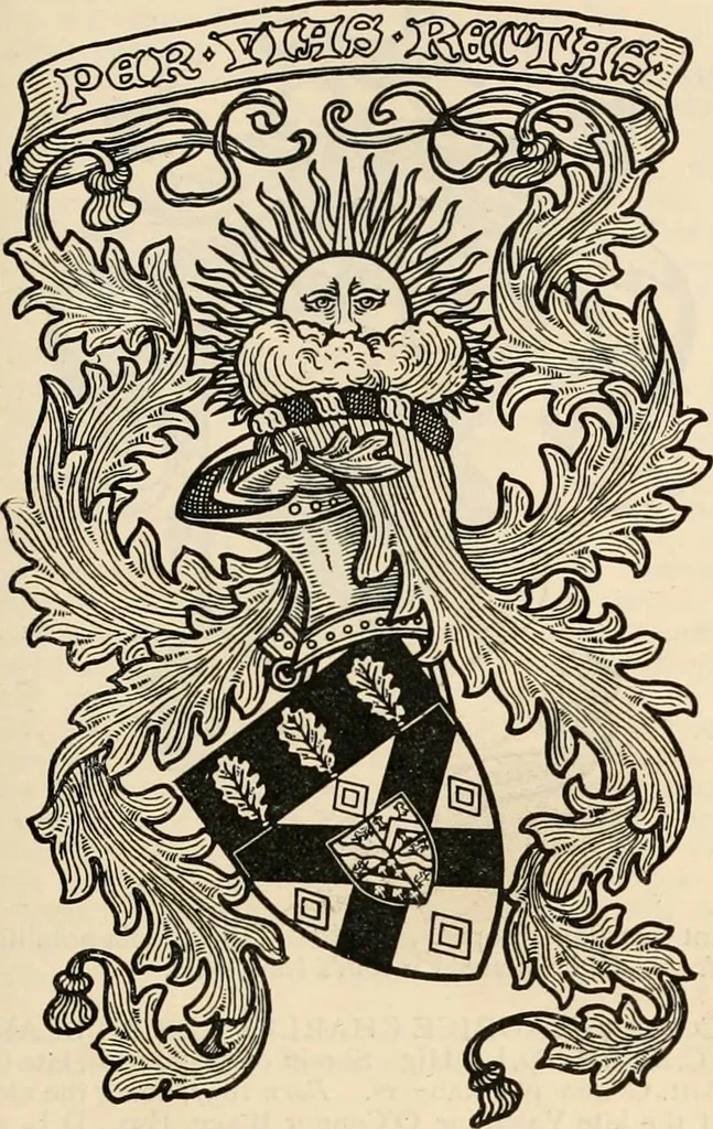 An illustration from Armorial families : a directory of gentlemen of coat-armour, 1905, leaf 168