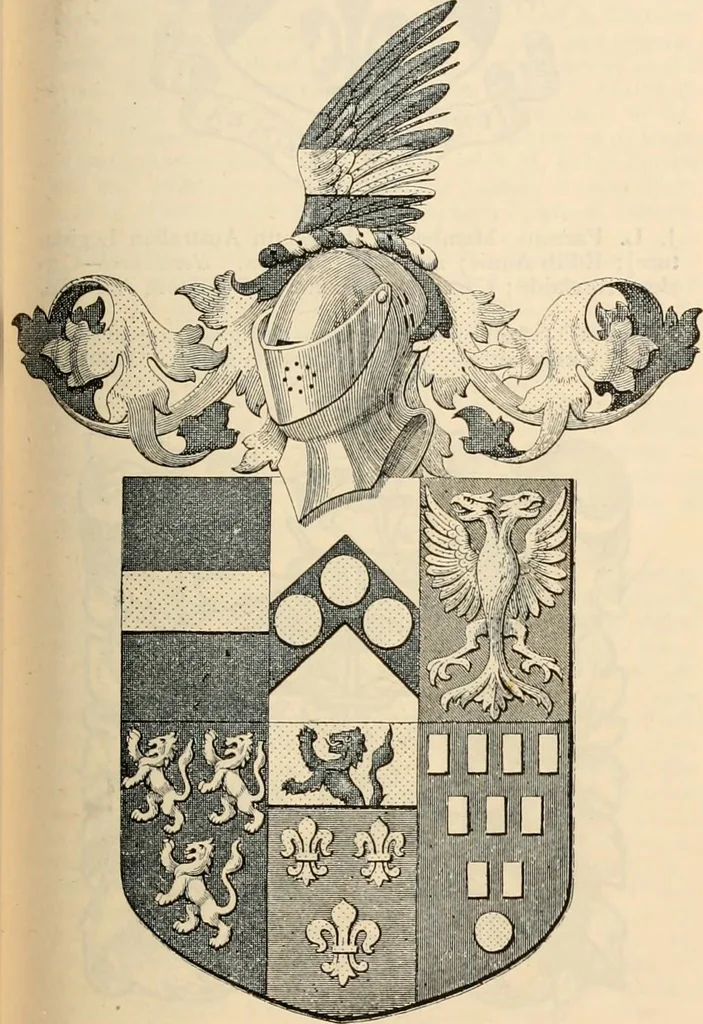 An illustration from Armorial families : a directory of gentlemen of coat-armour, 1905, leaf 178