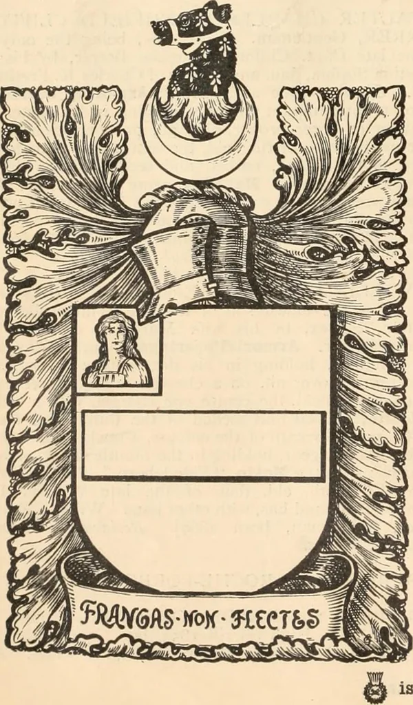 An illustration from Armorial families : a directory of gentlemen of coat-armour, 1905, leaf 181