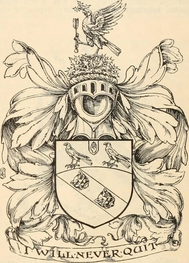 An illustration from Armorial families : a directory of gentlemen of coat-armour, 1905, leaf 182
