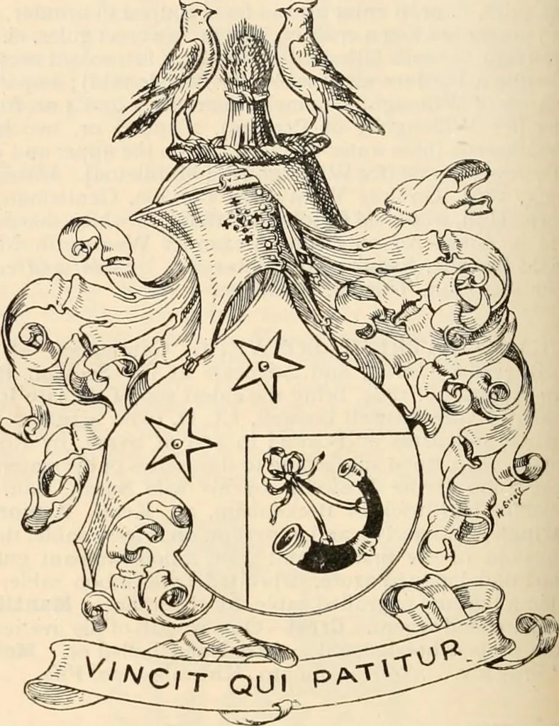 An illustration from Armorial families : a directory of gentlemen of coat-armour, 1905, leaf 183