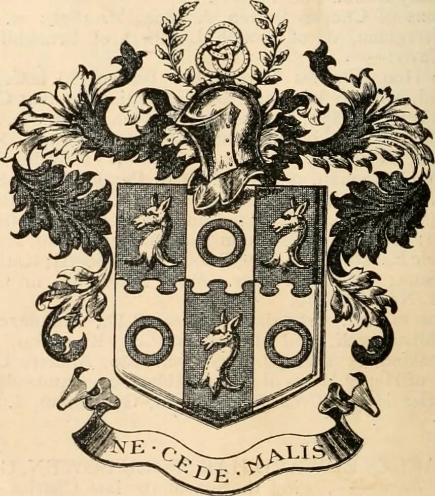 An illustration from Armorial families : a directory of gentlemen of coat-armour, 1905, leaf 185