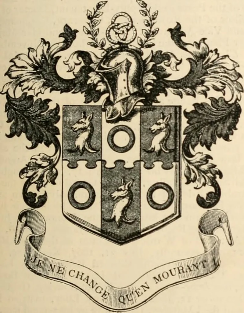 An illustration from Armorial families : a directory of gentlemen of coat-armour, 1905, leaf 186