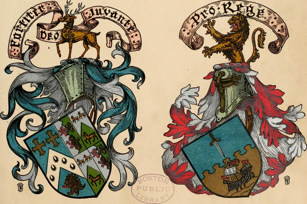 An illustration from Armorial families : a directory of gentlemen of coat-armour, 1905, leaf 188
