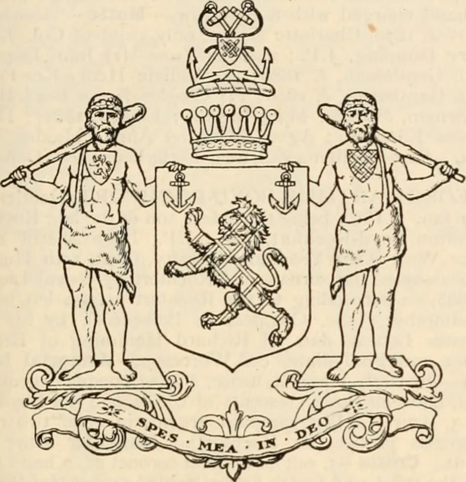 An illustration from Armorial families : a directory of gentlemen of coat-armour, 1905, leaf 190