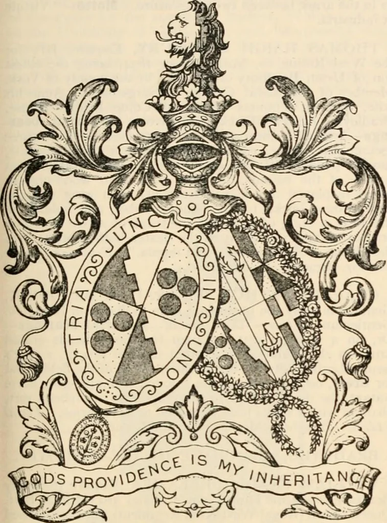 An illustration from Armorial families : a directory of gentlemen of coat-armour, 1905, leaf 192