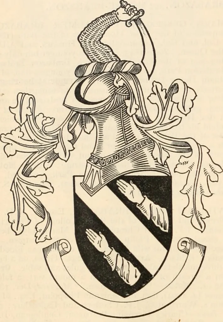 An illustration from Armorial families : a directory of gentlemen of coat-armour, 1905, leaf 193