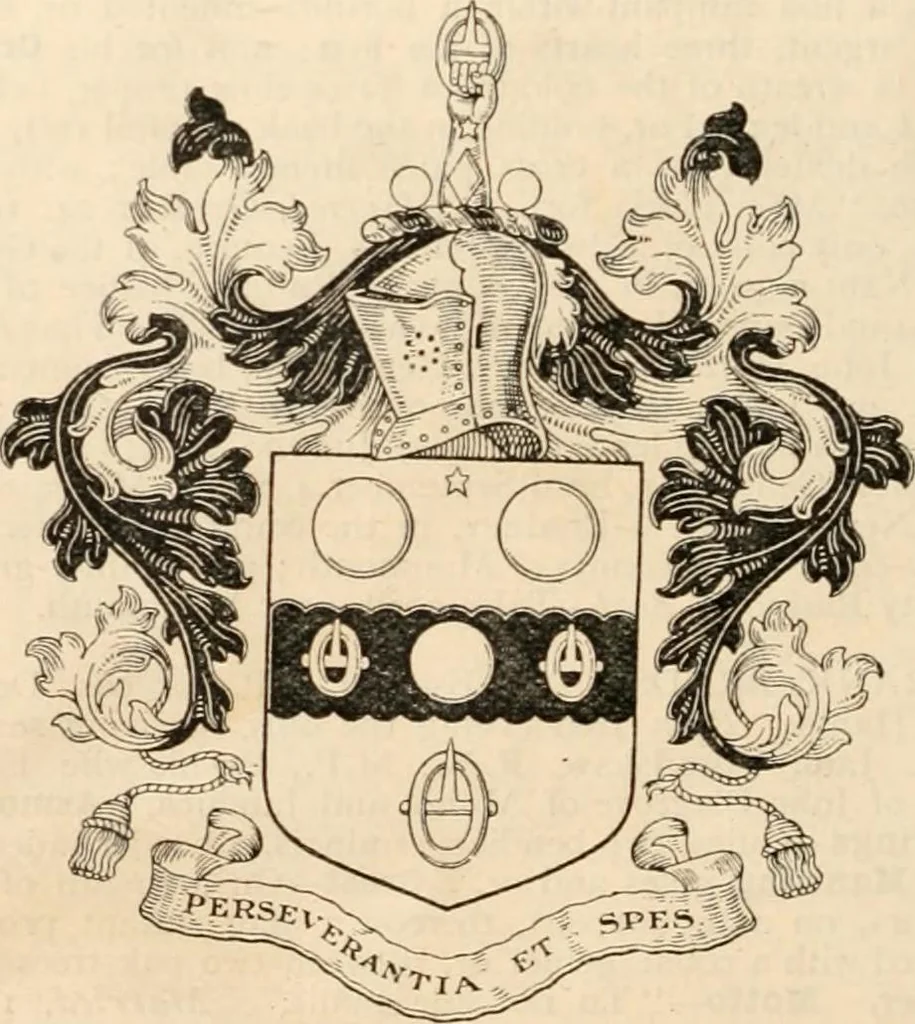 An illustration from Armorial families : a directory of gentlemen of coat-armour, 1905, leaf 195