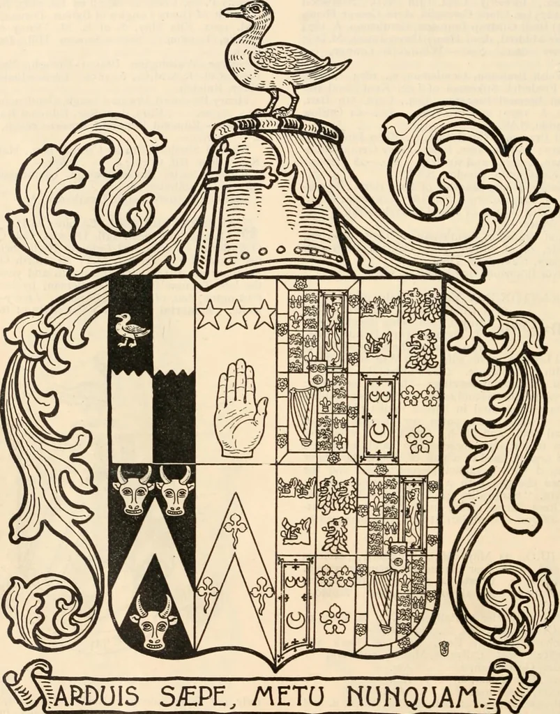 An illustration from Armorial families : a directory of gentlemen of coat-armour, 1905, leaf 197