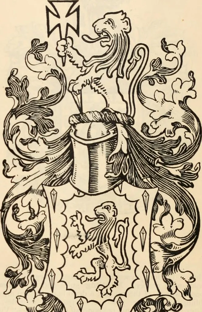 An illustration from Armorial families : a directory of gentlemen of coat-armour, 1905, leaf 198