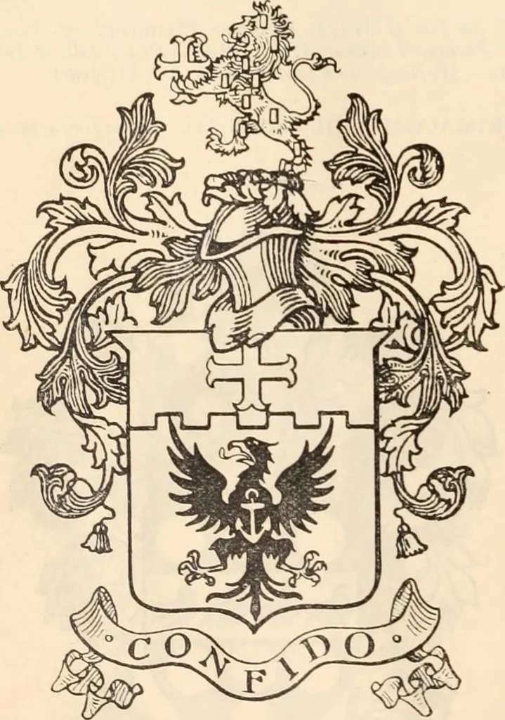 An illustration from Armorial families : a directory of gentlemen of coat-armour, 1905, leaf 203