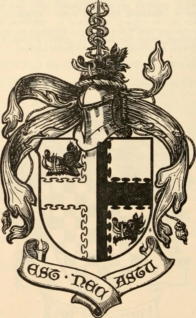 An illustration from Armorial families : a directory of gentlemen of coat-armour, 1905, leaf 211