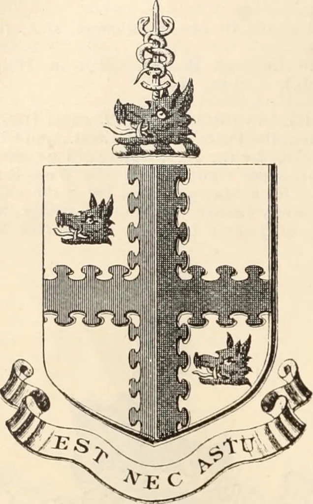 An illustration from Armorial families : a directory of gentlemen of coat-armour, 1905, leaf 213