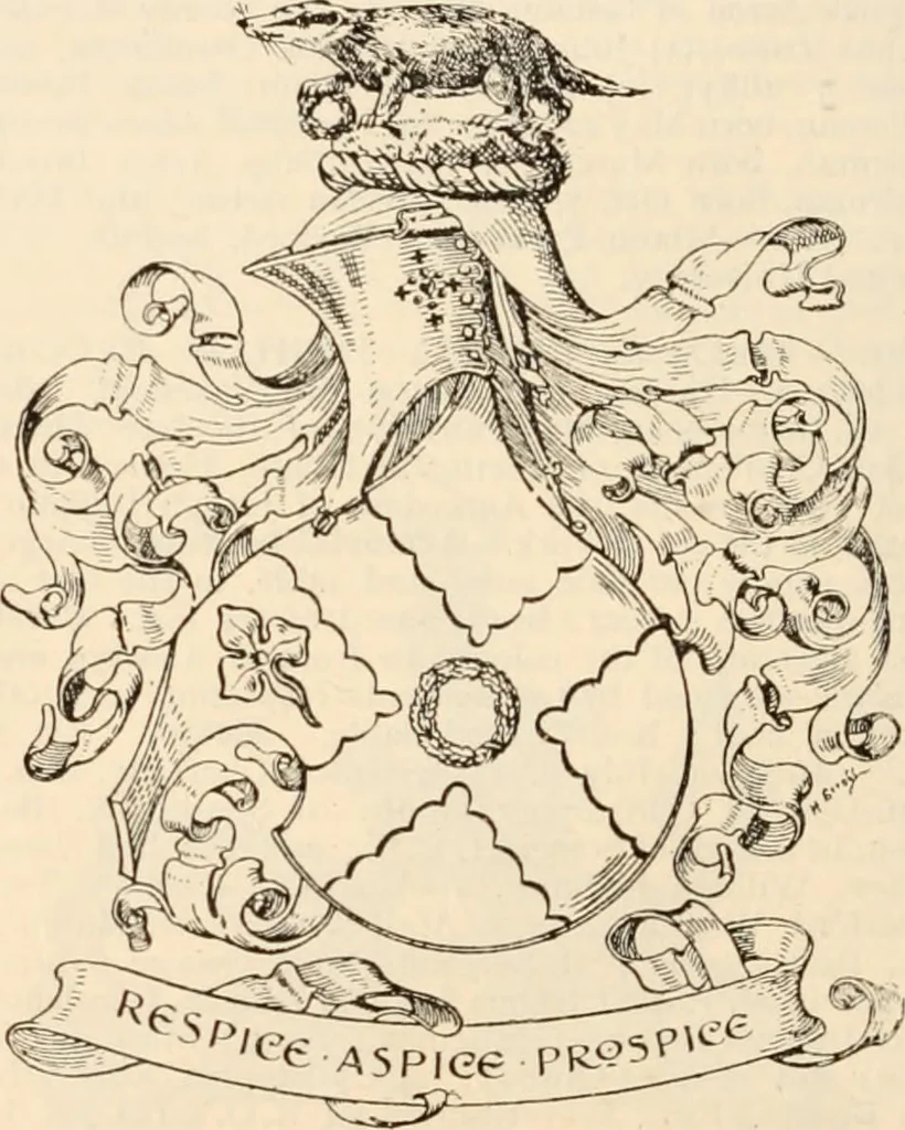 An illustration from Armorial families : a directory of gentlemen of coat-armour, 1905, leaf 213