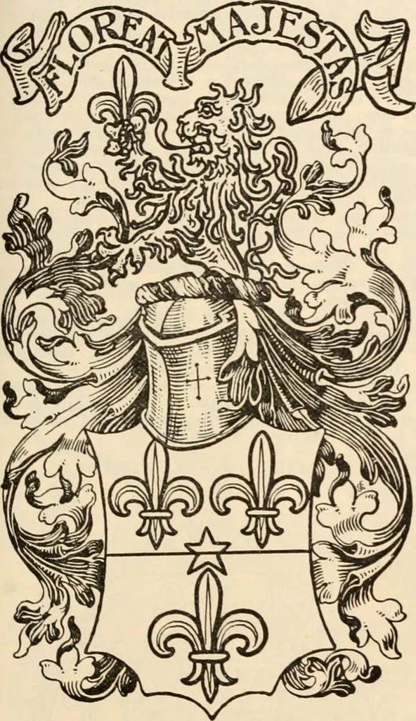 An illustration from Armorial families : a directory of gentlemen of coat-armour, 1905, leaf 216
