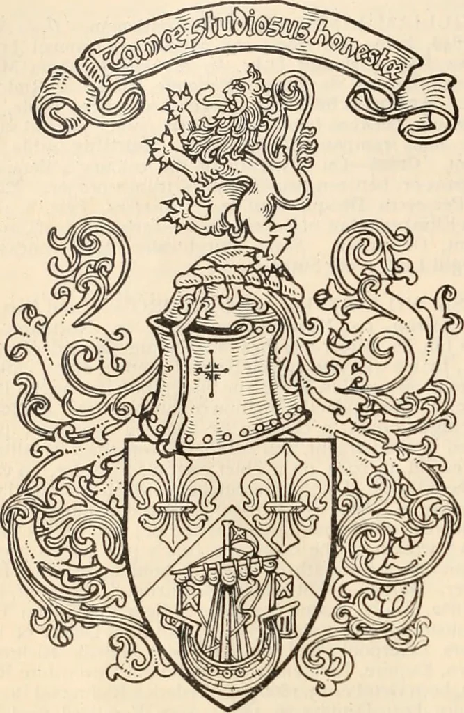 An illustration from Armorial families : a directory of gentlemen of coat-armour, 1905, leaf 217