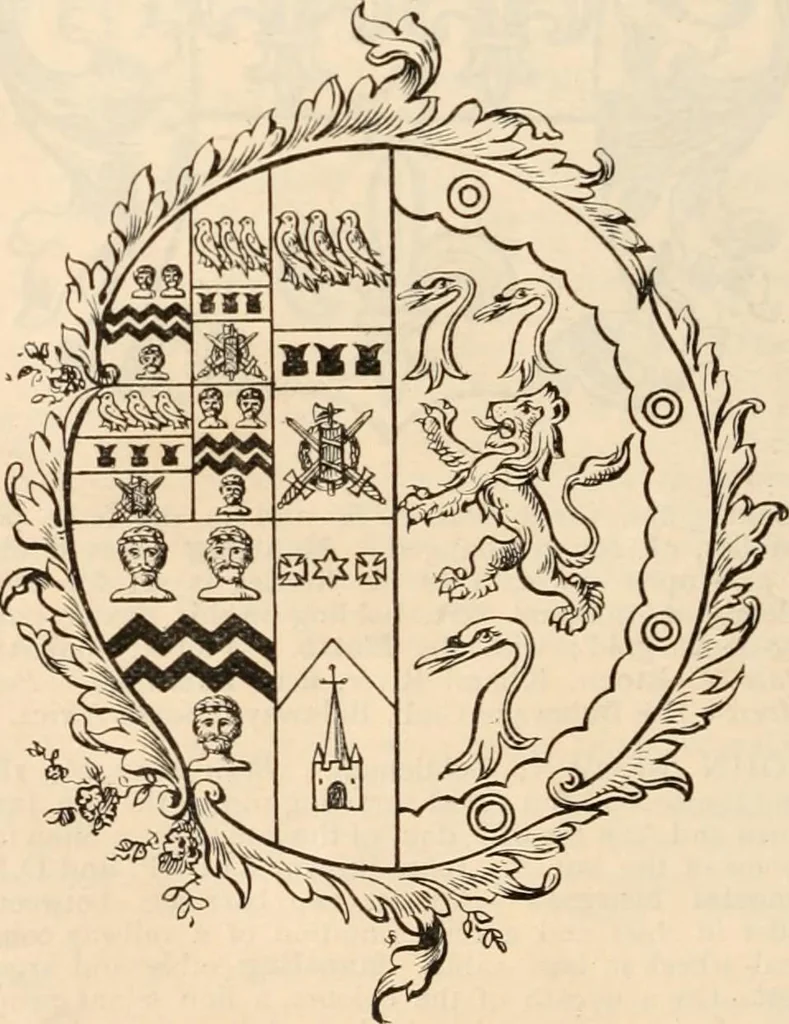 An illustration from Armorial families : a directory of gentlemen of coat-armour, 1905, leaf 217