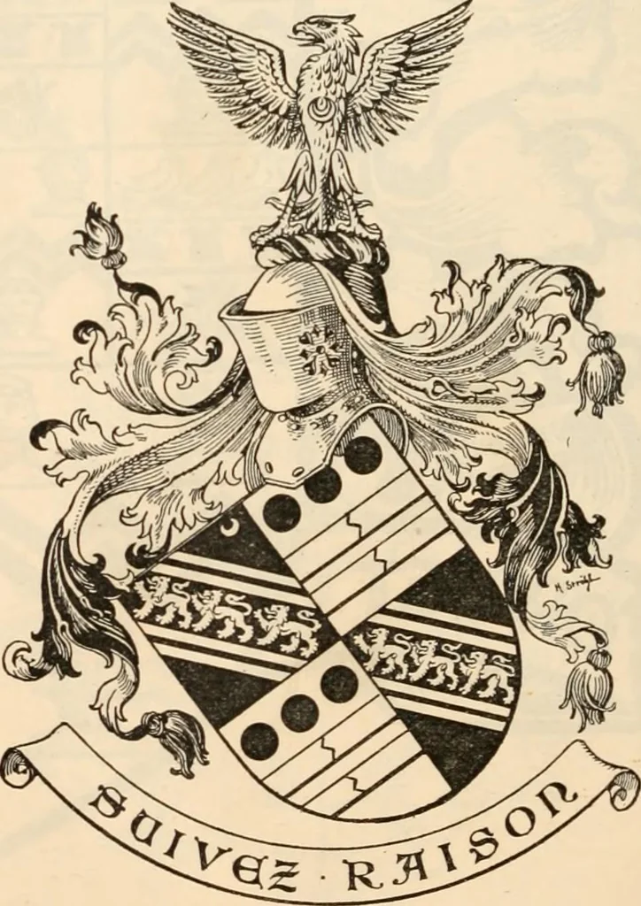 An illustration from Armorial families : a directory of gentlemen of coat-armour, 1905, leaf 219