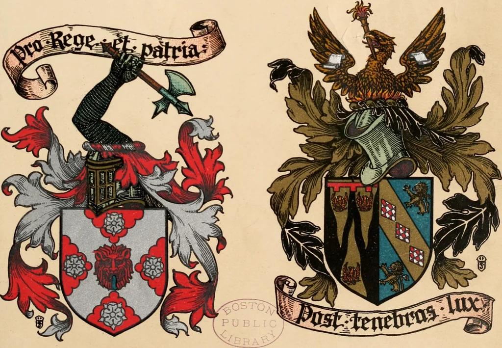 An illustration from Armorial families : a directory of gentlemen of coat-armour, 1905, leaf 222