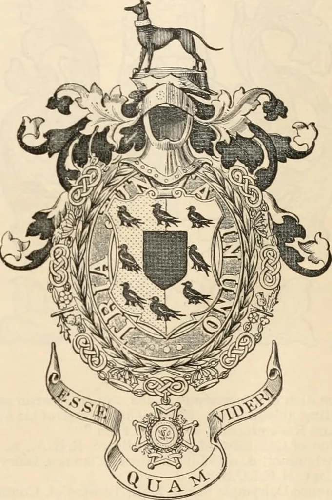 An illustration from Armorial families : a directory of gentlemen of coat-armour, 1905, leaf 224