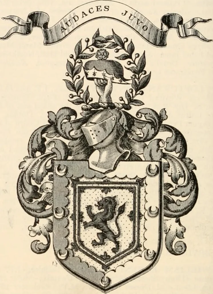 An illustration from Armorial families : a directory of gentlemen of coat-armour, 1905, leaf 227