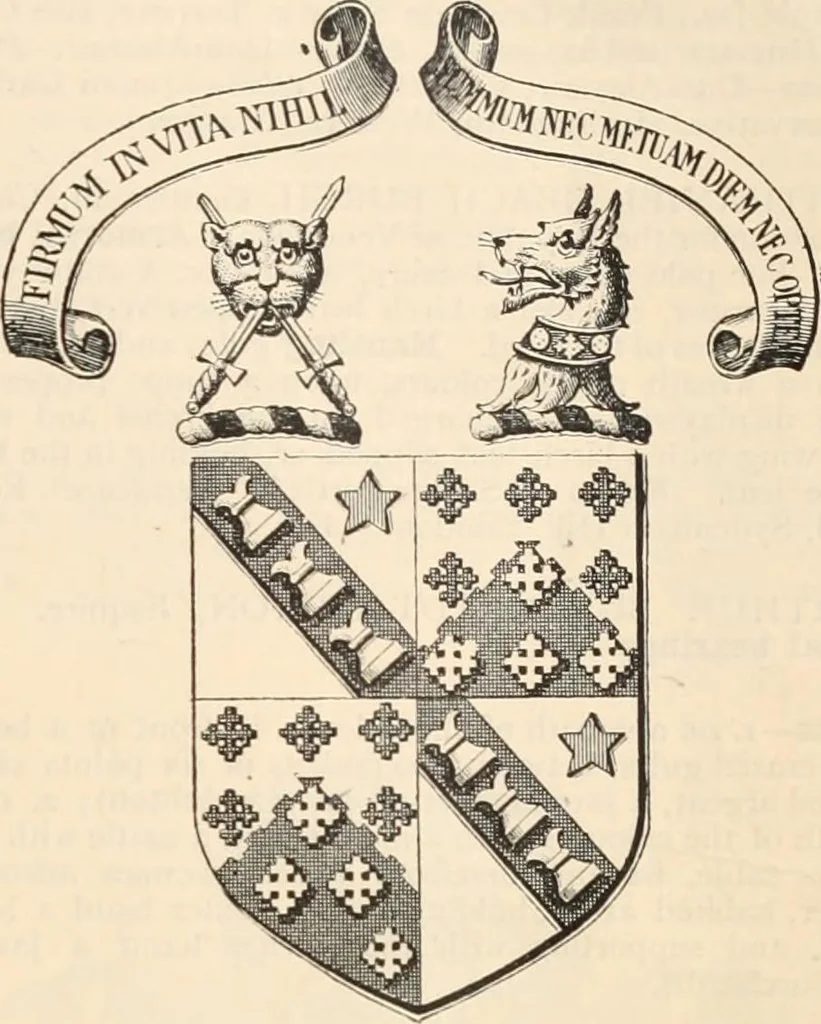 An illustration from Armorial families : a directory of gentlemen of coat-armour, 1905, leaf 232